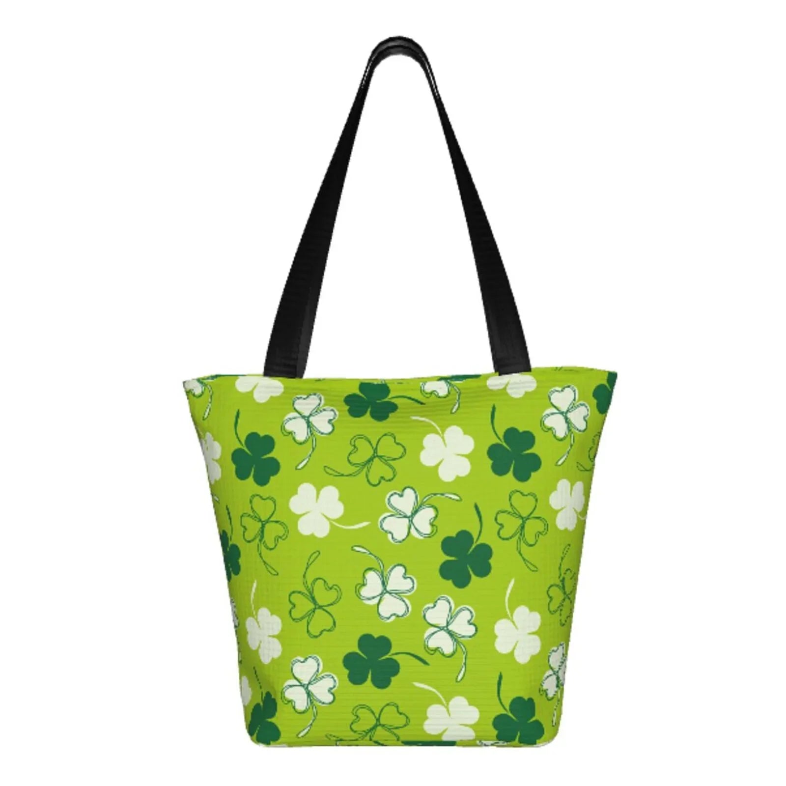 Easygdp Sizet Patrick's Day7 Sizetylish Canvas Handbag Sizehoulder Tote Bag, Sizehopping Bag with Zip, Sizeuitable for Buying Groceries, Office, Fitness
