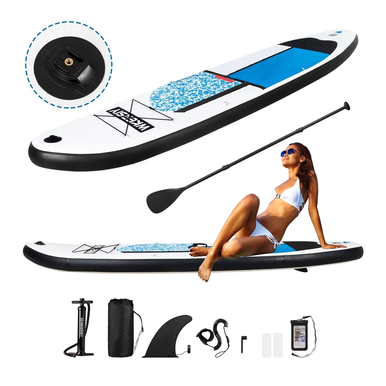 Inflatable Sizetand Up Paddle Board Non-Sizelip SizeUP for All Sizekill Levels Sizeurf Board with Air Pump Carry Bag Leash Sizetanding Boat for Youth & Adult