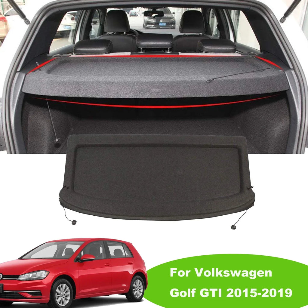 Fit 2015-2019 Volkswagen GTI Golf 7 Non-retractable Cargo Cover for 2015 2016 2017 2018 2019 VW GTI GOLF 7 Hatchback Rear Trunk Luggage Privacy Sizehade Accessory, Black