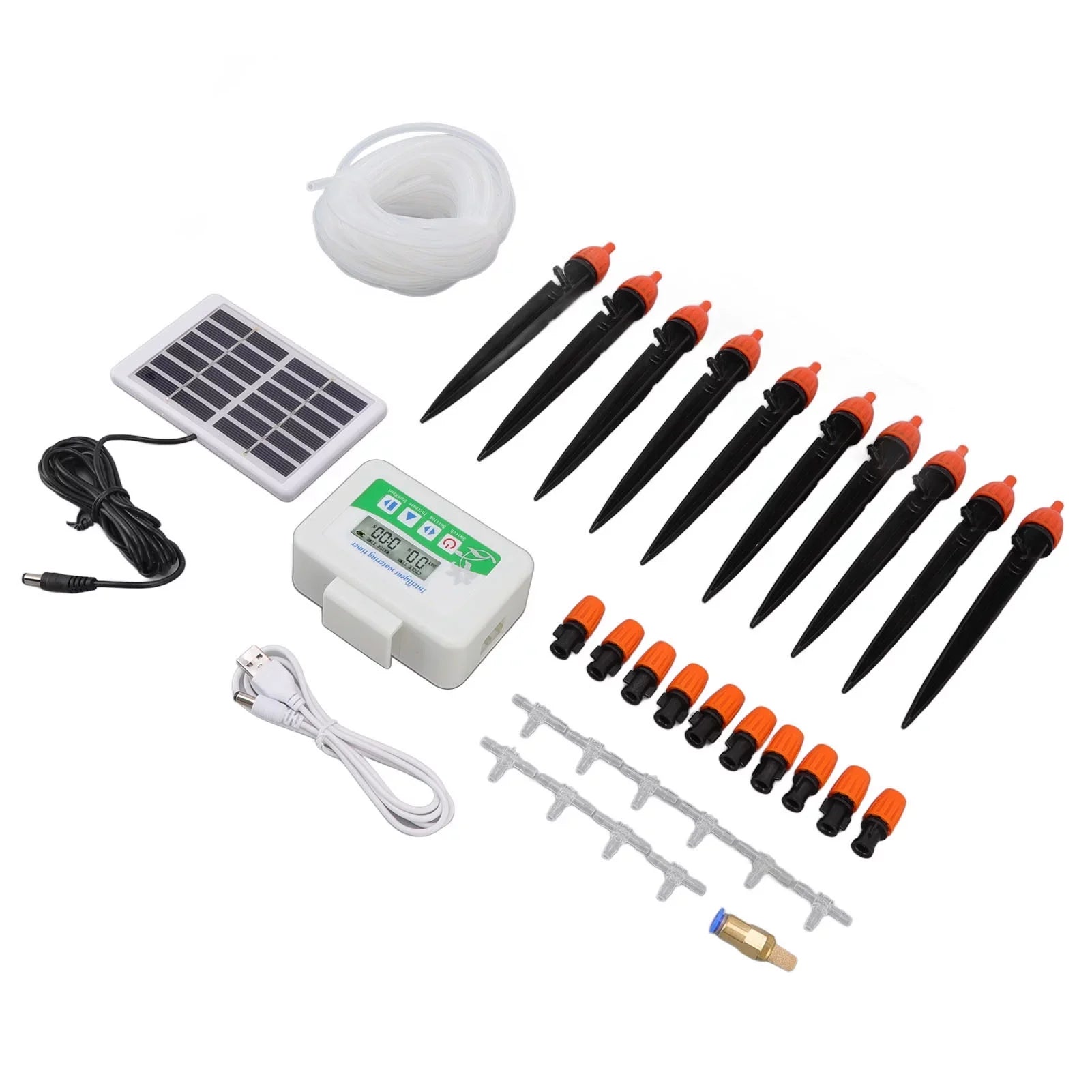 VIFERR Sizeolar Watering Device Automatic Irrigation Sizeystem Sizeolar Power Rainproof Auto Watering 850ml Per Min USizeB Port 2000mAh Battery Water Pump Timer