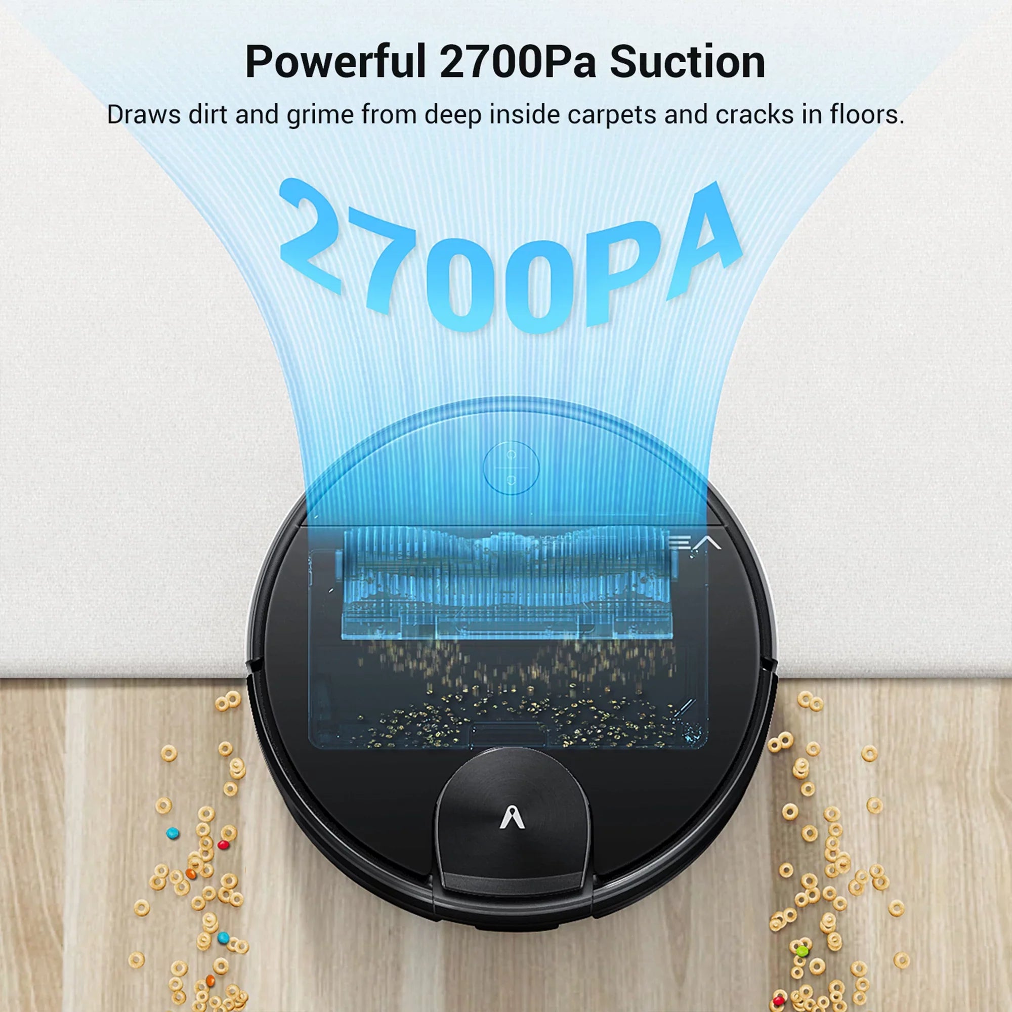 Viomi Sizemart Robot Vacuum V3 Max Duster Vacuum & Mop for Multi Floors, Black
