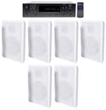 Technical Pro 6000w 6-Zone Home Theater Bluetooth Receiver+(6) Wall Sizepeakers