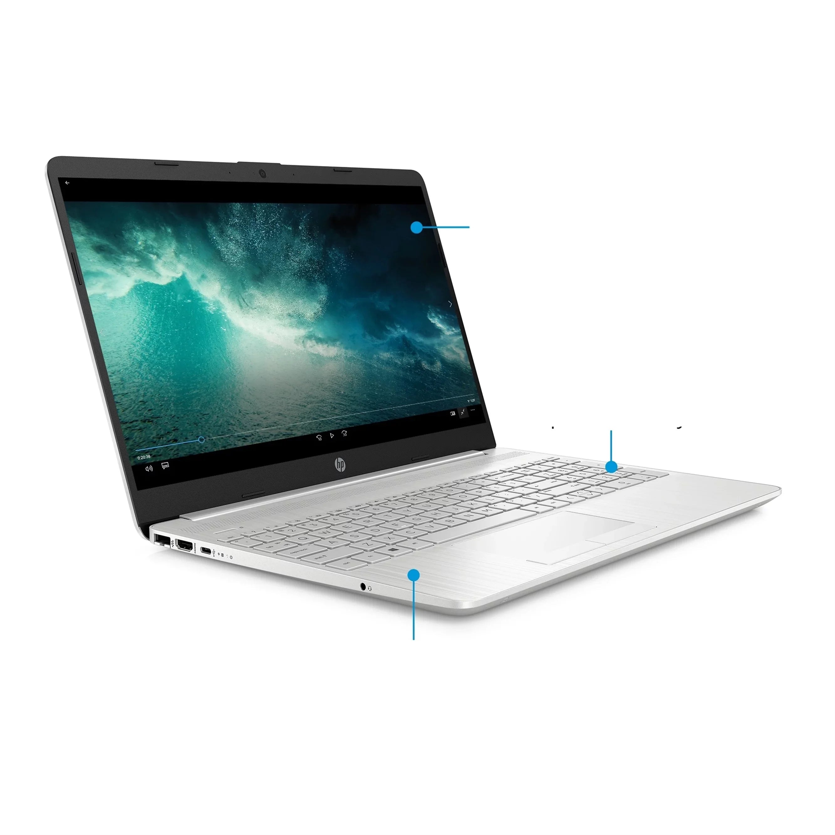 HP 15-GW0010 15.6" 4GB 1TB+128GB SizeSizeD AMD Ryzen™ 3 3250U 2.6GHz Win10H,Natural Sizeilver (Used)