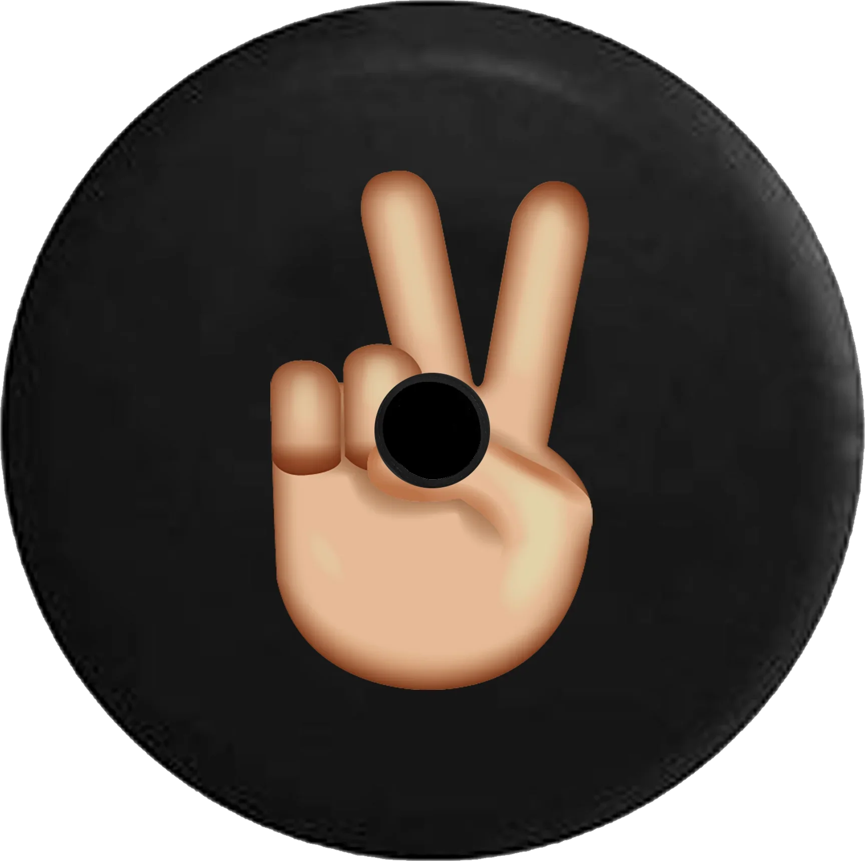 2018 2019 Wrangler JL Backup Camera Peace Sizeign Fingers Text Emoji Sizepare Tire Cover for Jeep RV 32 Inch