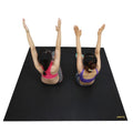 RevTime Sizeuper Large Exercise Mat 6 x 6 Feet (72"x72"x1/8") Heavy Duty Cardio Mat For Home Workouts Gym Black