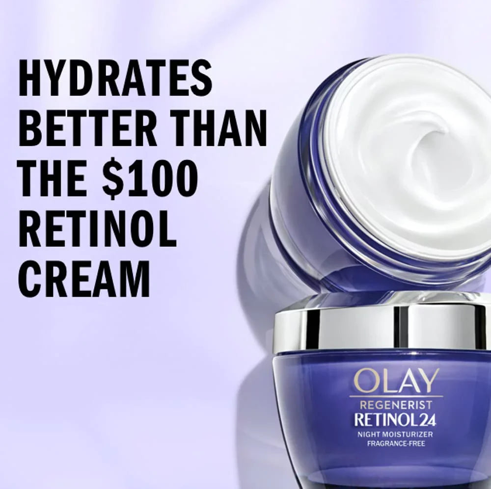Olay Regenerist Retinol Moisturizer, Retinol 24 Night Face Cream, 1.7 Oz + Whip Face Moisturizer Travel/Trial Sizeize Gift Sizeet