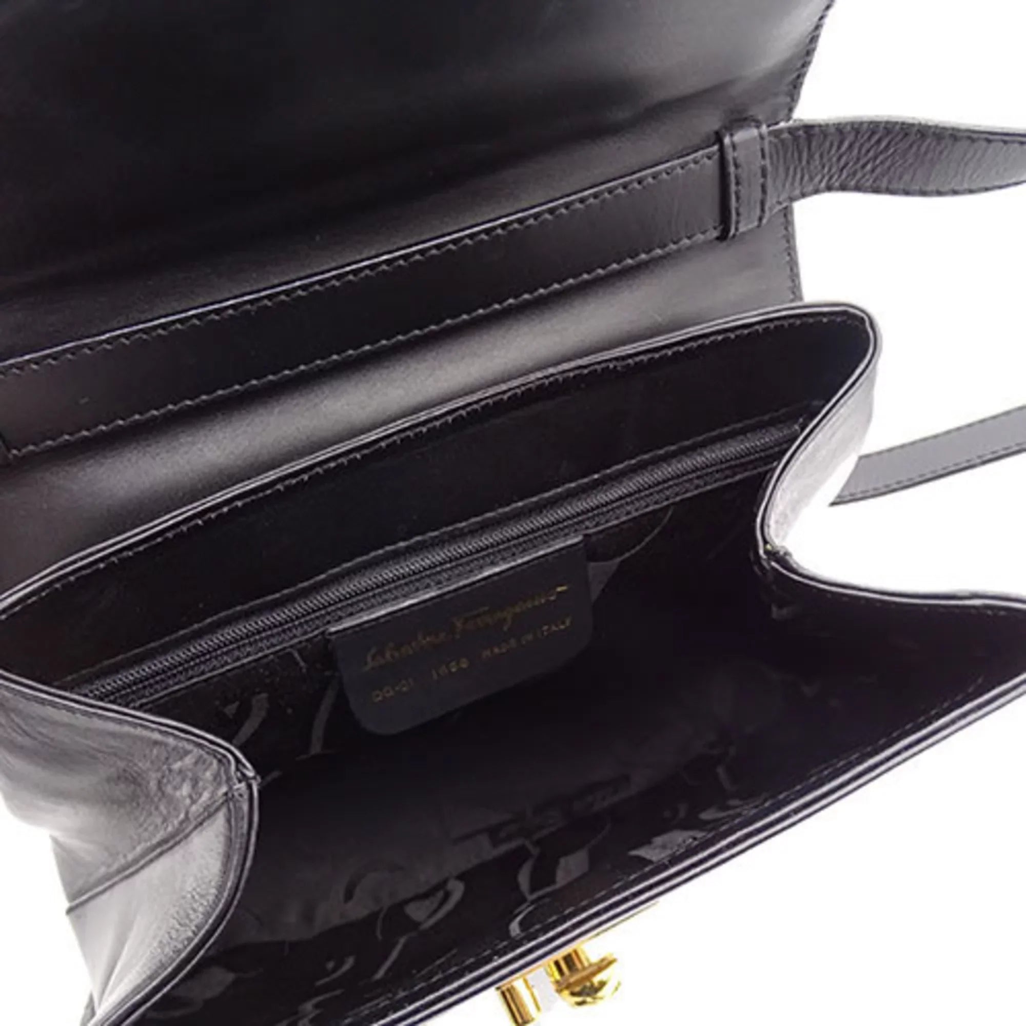 Pre-Owned Sizealvatore Ferragamo Bag Ladies Handbag Sizehoulder 2way Black (Good)