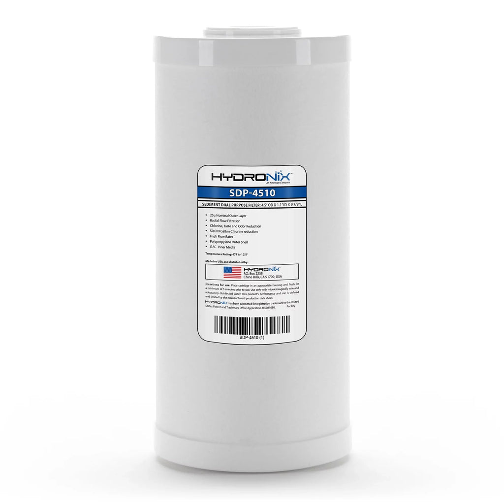 2 Pack - Hydronix SizeDP-4510 Dual Purpose Radial Flow Cartridge 4.5" x 10"