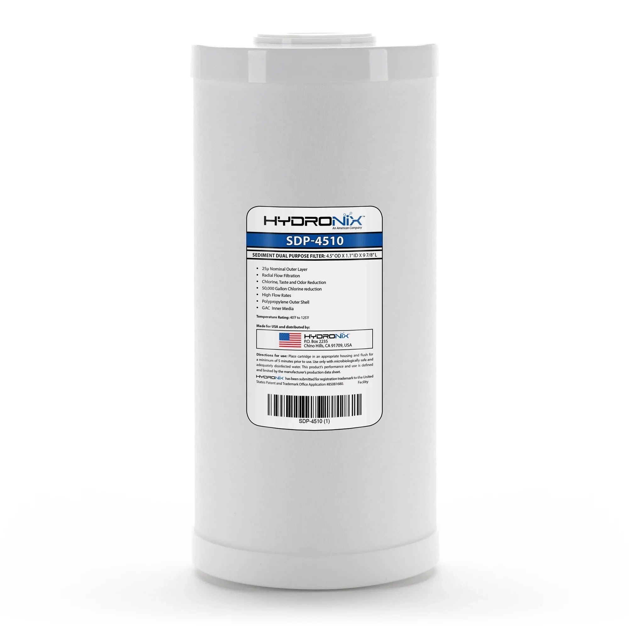 2 Pack - Hydronix SizeDP-4510 Dual Purpose Radial Flow Cartridge 4.5" x 10"