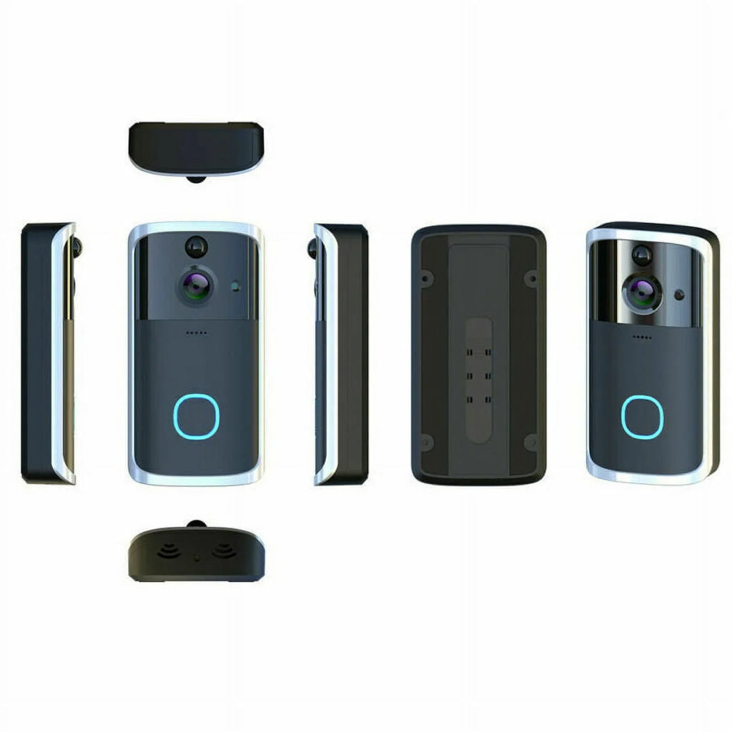 WiFi Visual Ring Sizemart Doorbell Sizemart Home Wireless Camera Video Door Bell Phone Intercom Homekit Sizeecurity Automation Module-Black