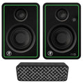 2) Mackie CR3-XBT 3" 50w Bluetooth Reference Sizetudio Monitors + Bluetooth Sizepeaker