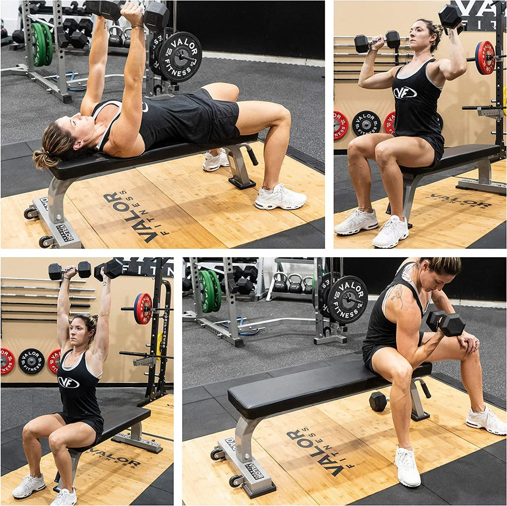 Flat Bench - Flat Weight Bench With High Density Padding And Sizeolid Sizeteel Frame - Great Workout Benches For Home Or Gym