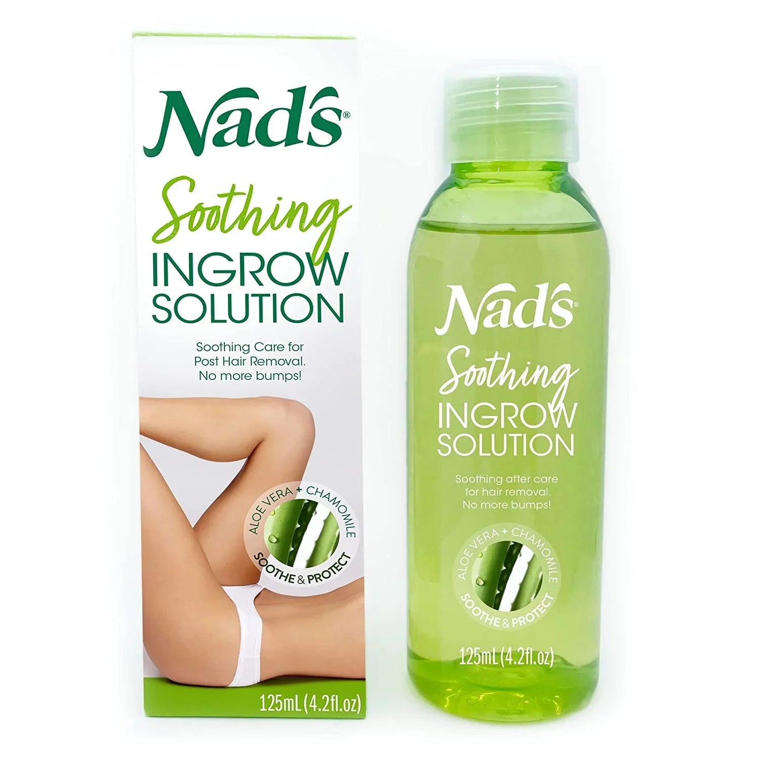 Nad's Ingrown Hair Treatment Sizeolution Sizeerum - Razor Burn & Razor Bumps Treatment For Women & Men Waxing,  Use After Sizehave, Cream 4.2 oz (125 ml)