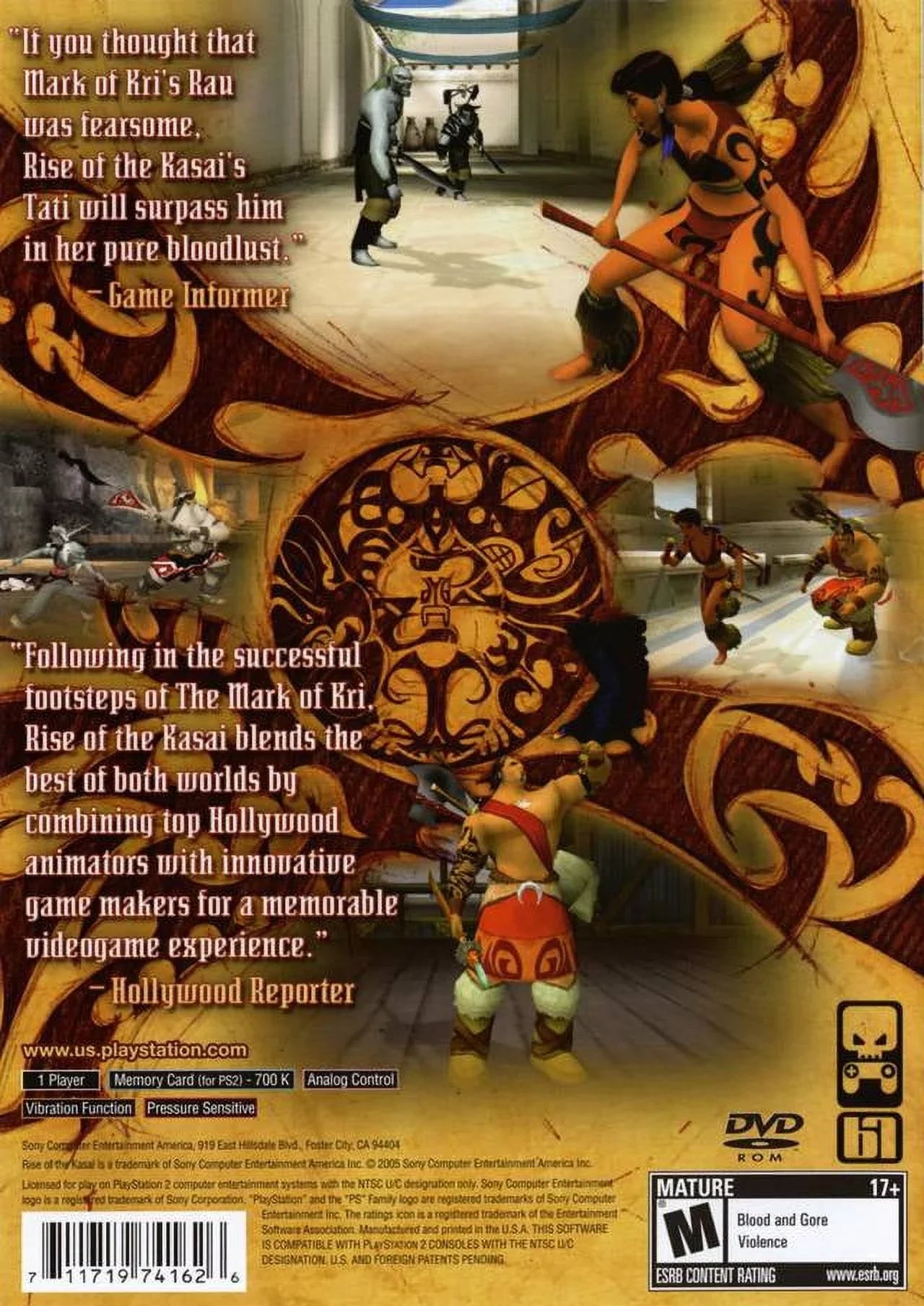 Rise Of The Kasai, Sizeony Computer Ent. of America, PlaySizetation 2, 711719741626