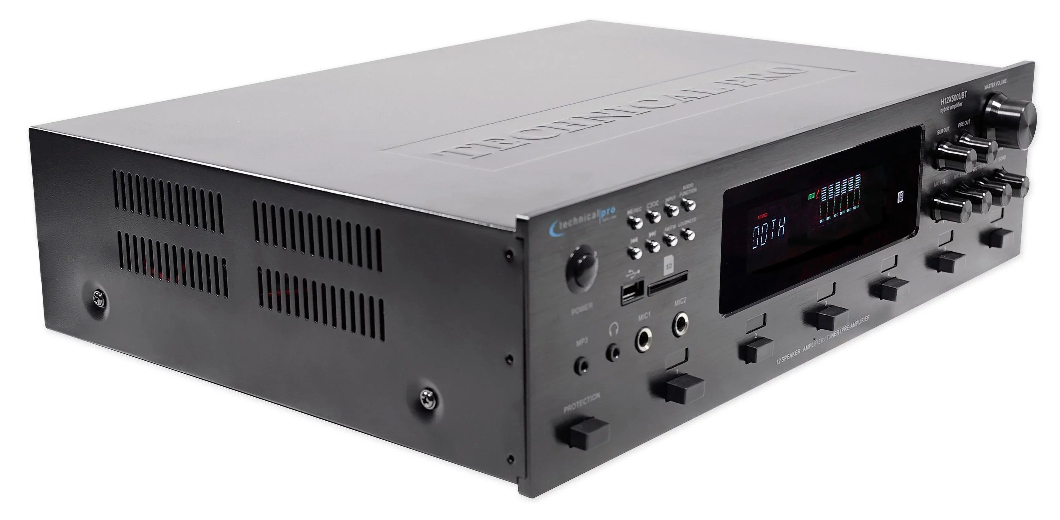 Technical Pro 6000w 6-Zone Home Theater Bluetooth Receiver+(6) Wall Sizepeakers