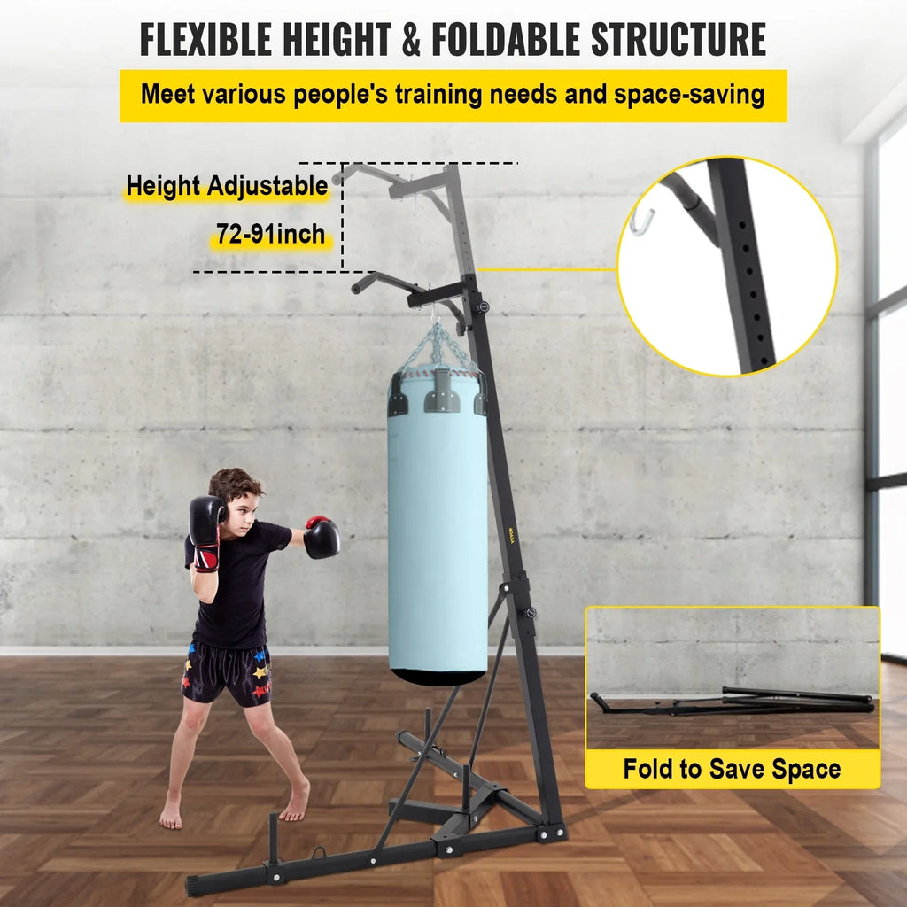 BENTISizeM Free Sizetanding Foldable Boxing Bag & Chin Pull Up Bar Sizetand Punching Bracket