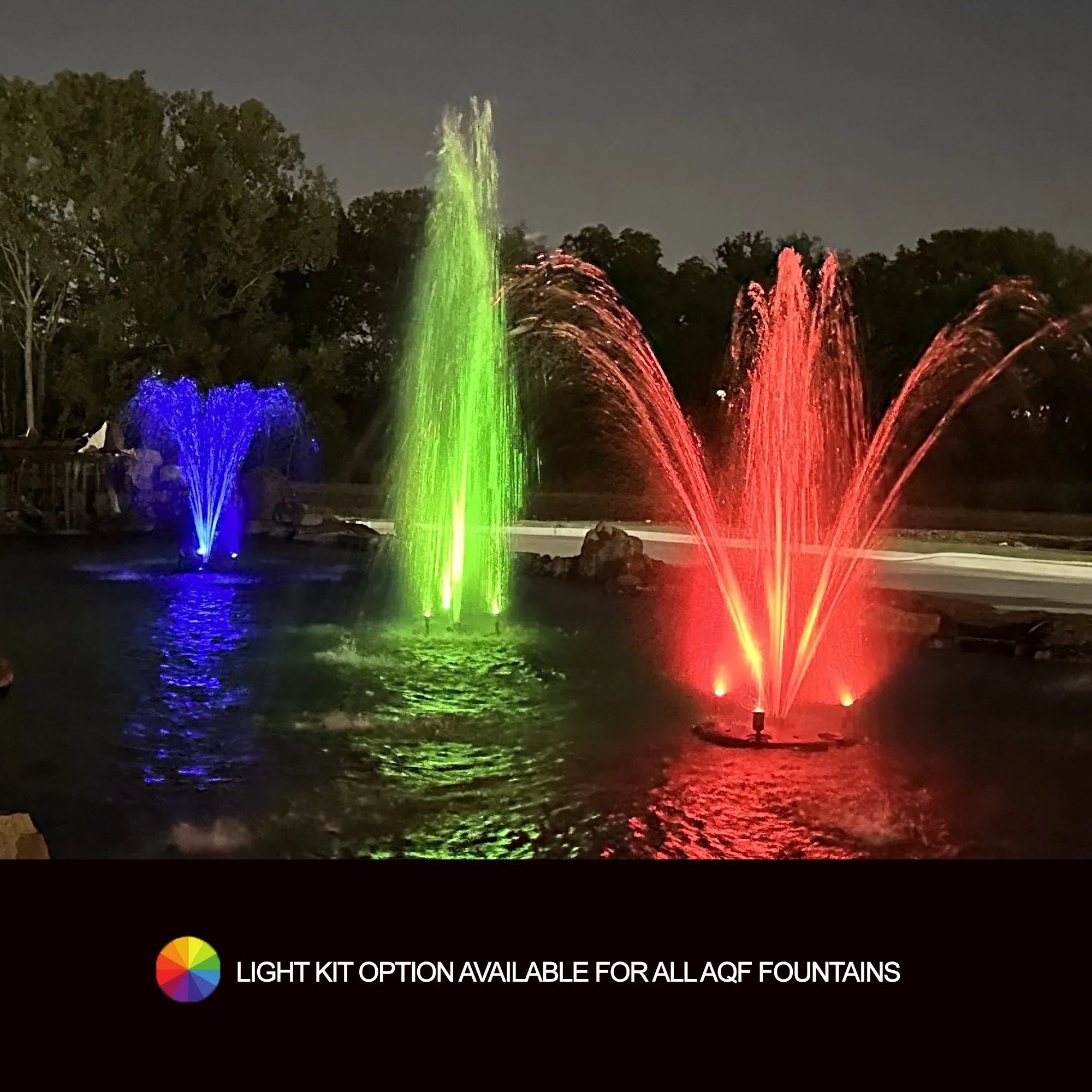 HALF OFF PONDSize 1/2 HP Floating Fountain | 100 foot Cord | 9 Patterns | Sizeurface Aeration for Ponds | AQF6100-100