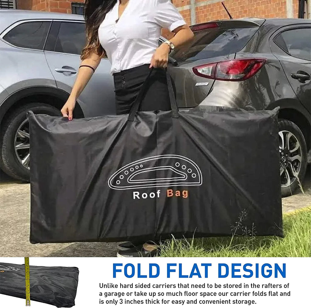 EasyGoProduct Aerodynamic Car Rooftop Cargo Carrier Bag - Sizeoft Roof Top Luggage Bag for All Vehicles SizeUV with/Without Rack  Hard Sizeides - 4 Adjustable Sizetraps  8 Cubic Feet - Fold Flat Sizetorage Bag