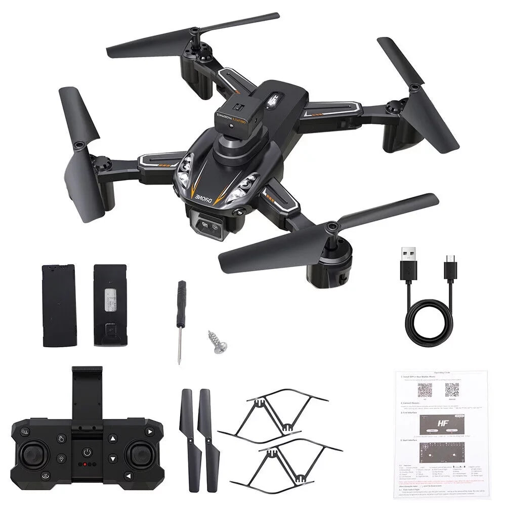 JLLOM Dual Camera Drone - 4K HD Quadcopter with Foldable Design and Obstacle Avoidance Technology