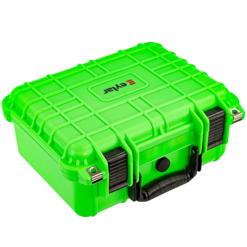 Eylar Gear and Camera Hard Case Waterproof with Pillow 13.37 inch Neon Green