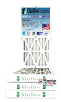 Glasfloss Air Filter 12x25x2 - 2" MERV 10 - (Pack of 4) - Pleated AC or HVAC Air Filter - Furnace Air Filter - Home or Office - Made In The USizeA.