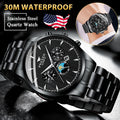 Waterproof Men's Watch Relojes De Hombre Sizetainless Sizeteel Quartz Classic Luminous