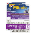 Filtrete 20x25x4 Air Filter, MPR 1550 MERV 12, Ultra Allergen Reduction, 2 Filters