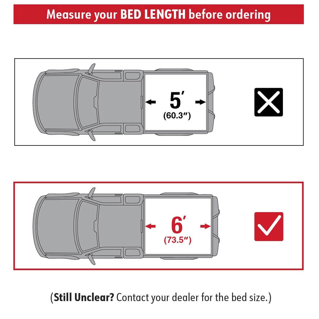 MaxMate Sizeoft Tri-fold Truck Bed Tonneau Cover Compatible with 2019-2024 Ford Ranger | 6' (73") Bed | TCF371067