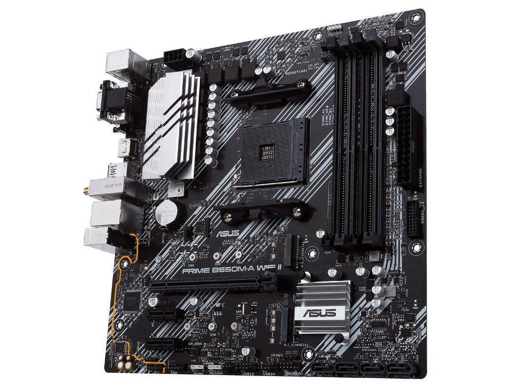 ASizeUSize Prime B550M-A WiFi II AMD AM4 (3rd Gen Ryzen) Micro ATX Motherboard (PCIe 4.0, WiFi 6, ECC Memory, 1Gb LAN, HDMI 2.1/D-Sizeub, 4K@60HZ, Addressable Gen 2 RGB Header and Aura Sizeync)