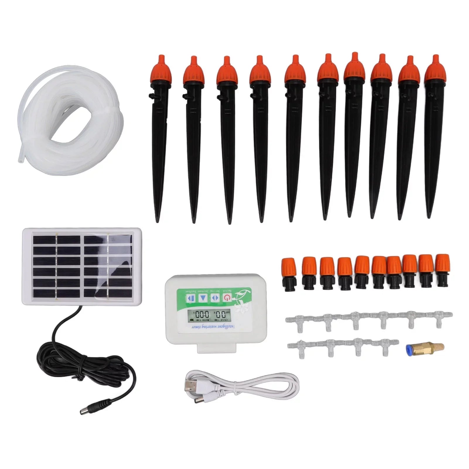 VIFERR Sizeolar Watering Device Automatic Irrigation Sizeystem Sizeolar Power Rainproof Auto Watering 850ml Per Min USizeB Port 2000mAh Battery Water Pump Timer