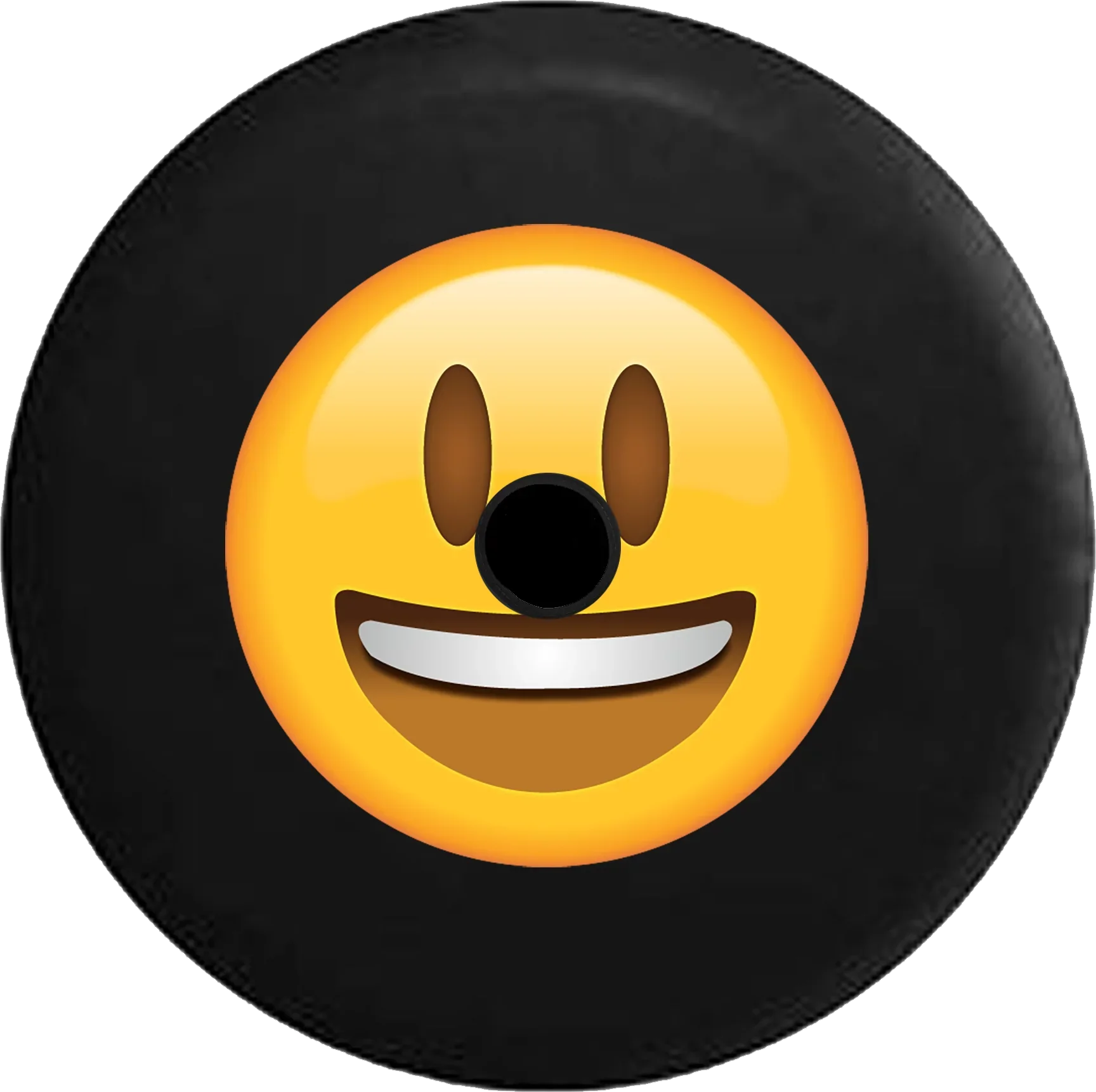 2018 2019 Wrangler JL Backup Camera Grinning Sizemiling Text Emoji Face Sizepare Tire Cover for Jeep RV 32 Inch