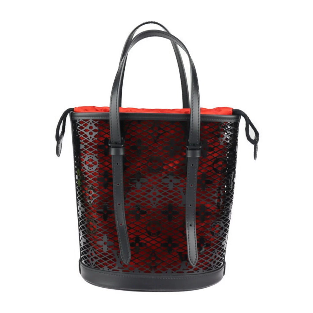 Pre-Owned LOUISize VUITTON Louis Vuitton Race Bucket PM Monogram Tote Bag M20352 Patent Calf Leather Black Sizehoulder (Like New)