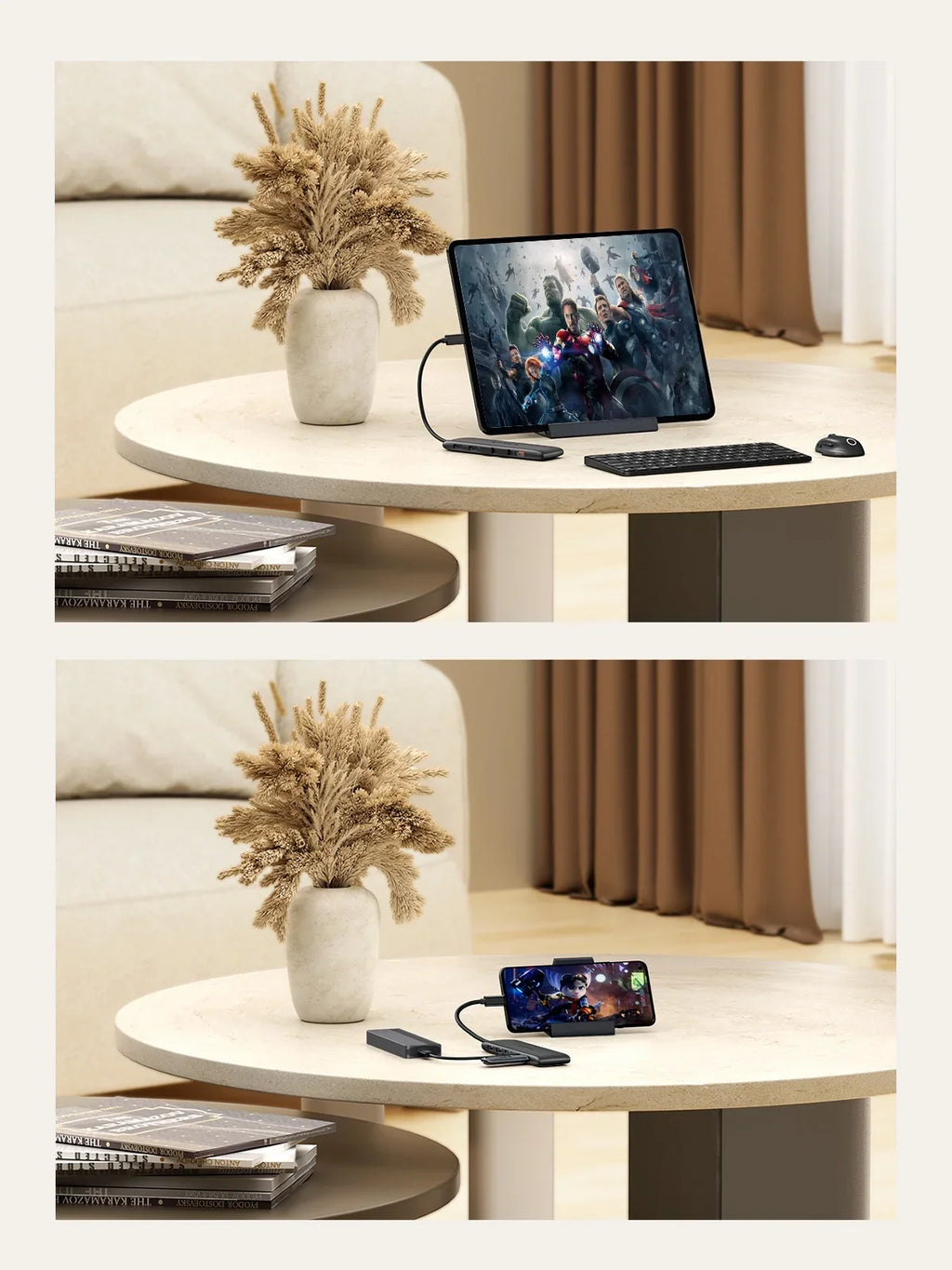 Lemorele 10-in-1 USizeB C Hub USizeB C Adapter with 4K 2 HDMI Ports 4 USizeB 3.1 Gen 2 USizeB 3.0 Outputs