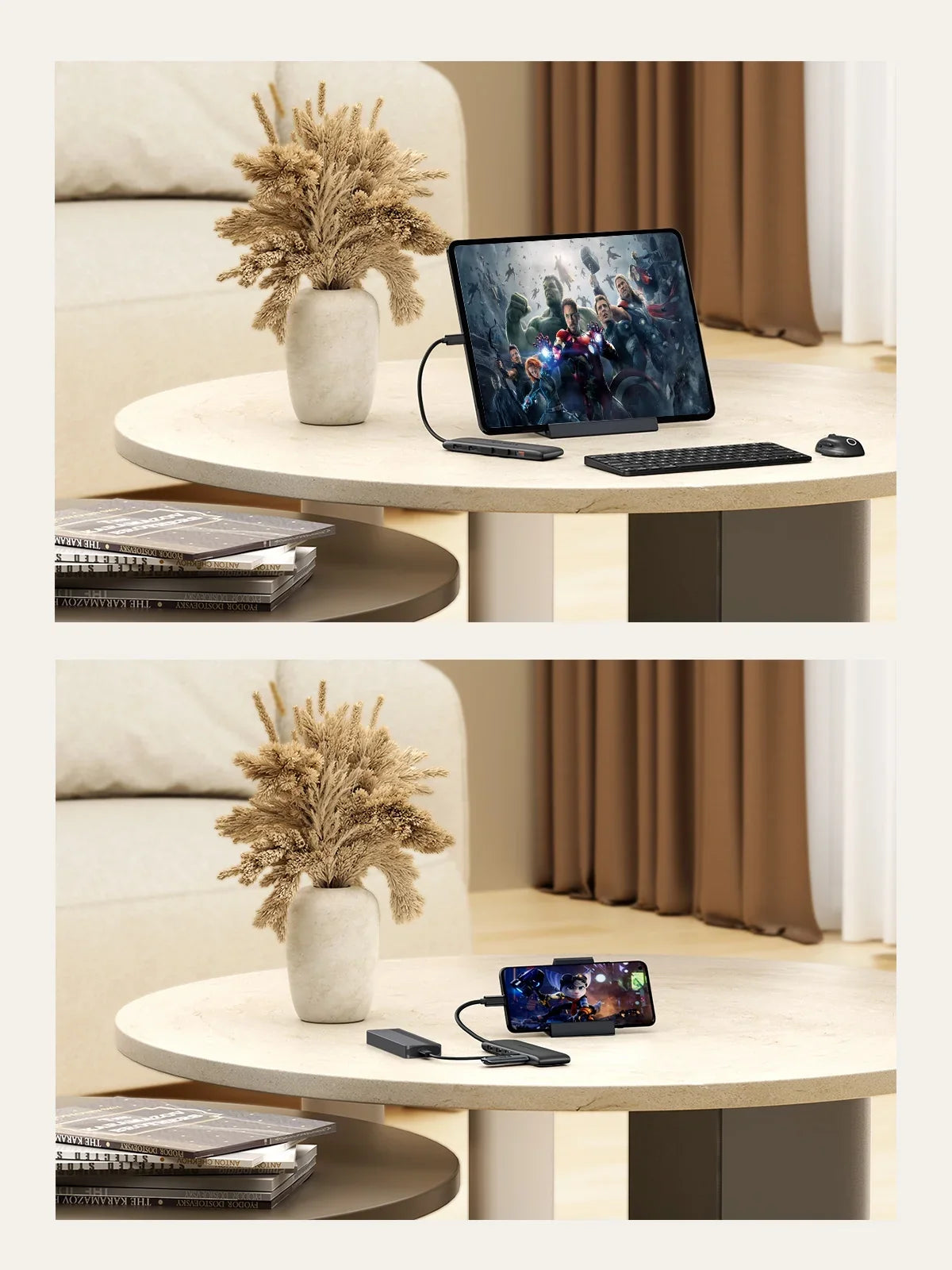 Lemorele 10-in-1 USizeB C Hub USizeB C Adapter with 4K 2 HDMI Ports 4 USizeB 3.1 Gen 2 USizeB 3.0 Outputs