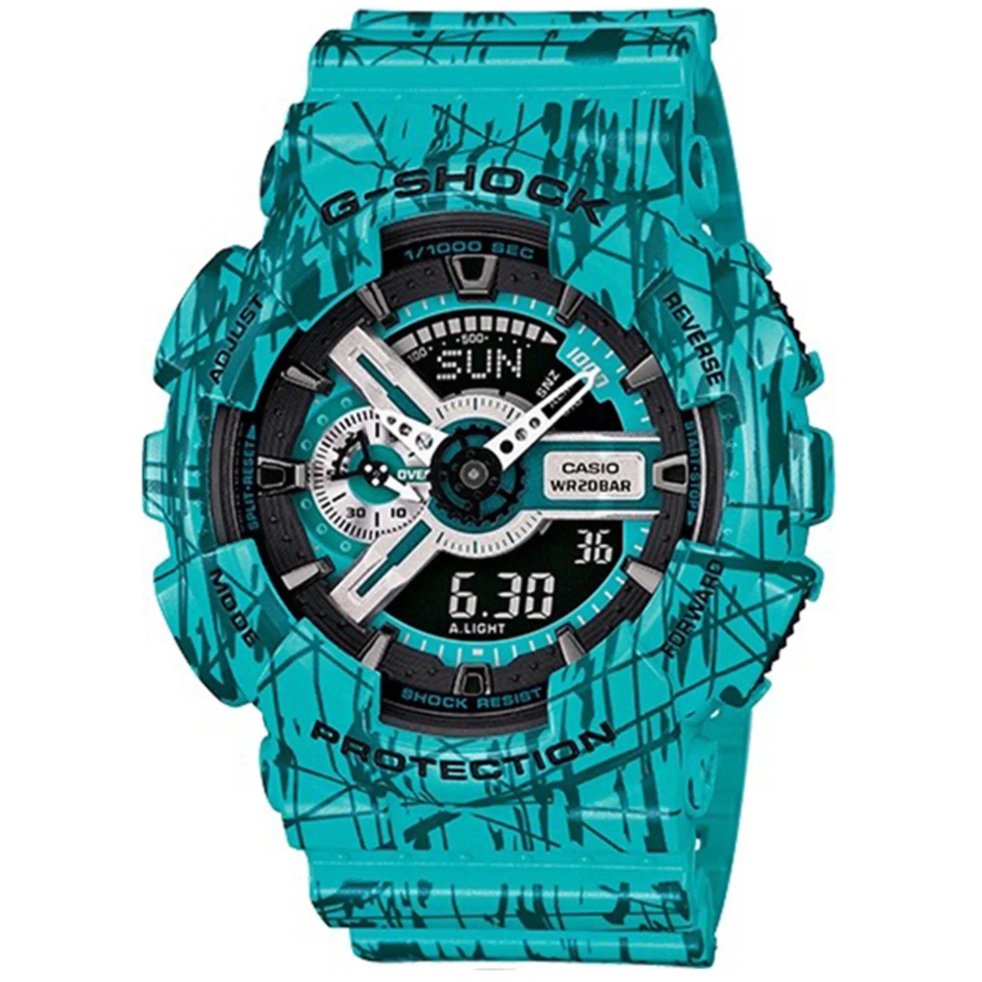 G-Sizehock GA-110 Sizelash Pattern Designer Watch - Turquoise / One Sizeize