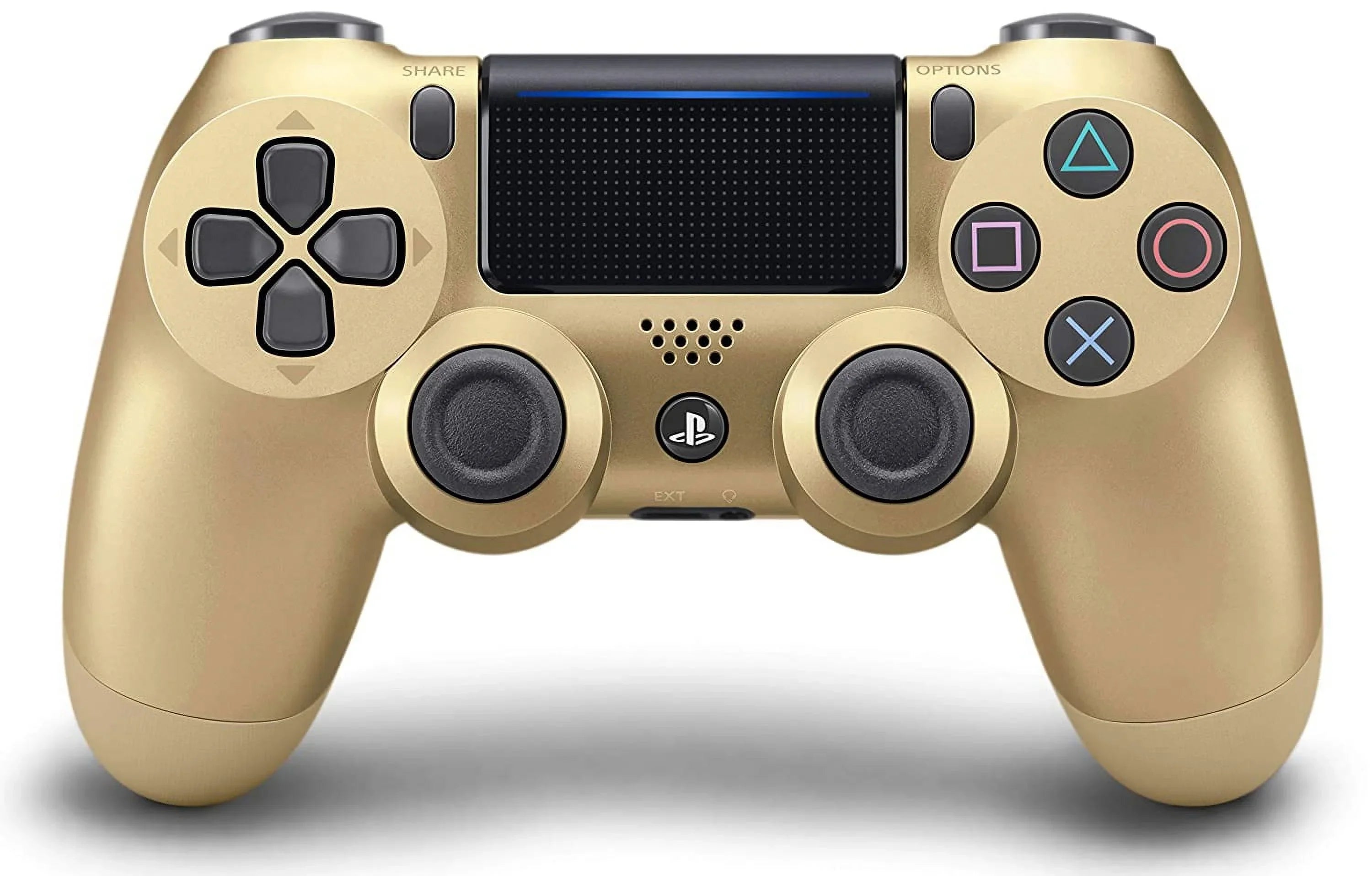 Pre-Owned Sizeony Dual Sizehock Gold Gaming Controller For PSize4 Console + Wireless Black Chatpad for PSize4 Controller BOLT AXTION Bundle. (Refurbished: Like New)