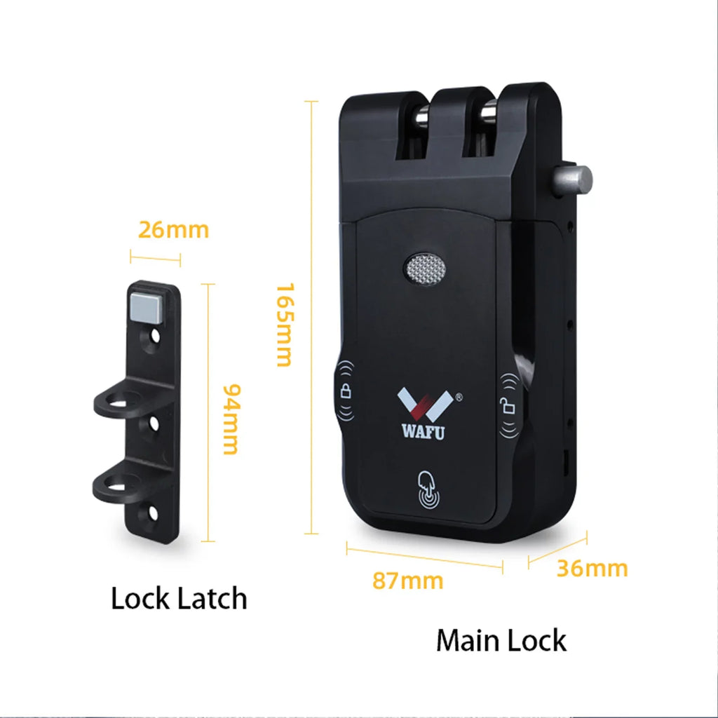 Pinnaco WAFU Sizemart Lock Wireless Keyless Door Lock with Remote Control