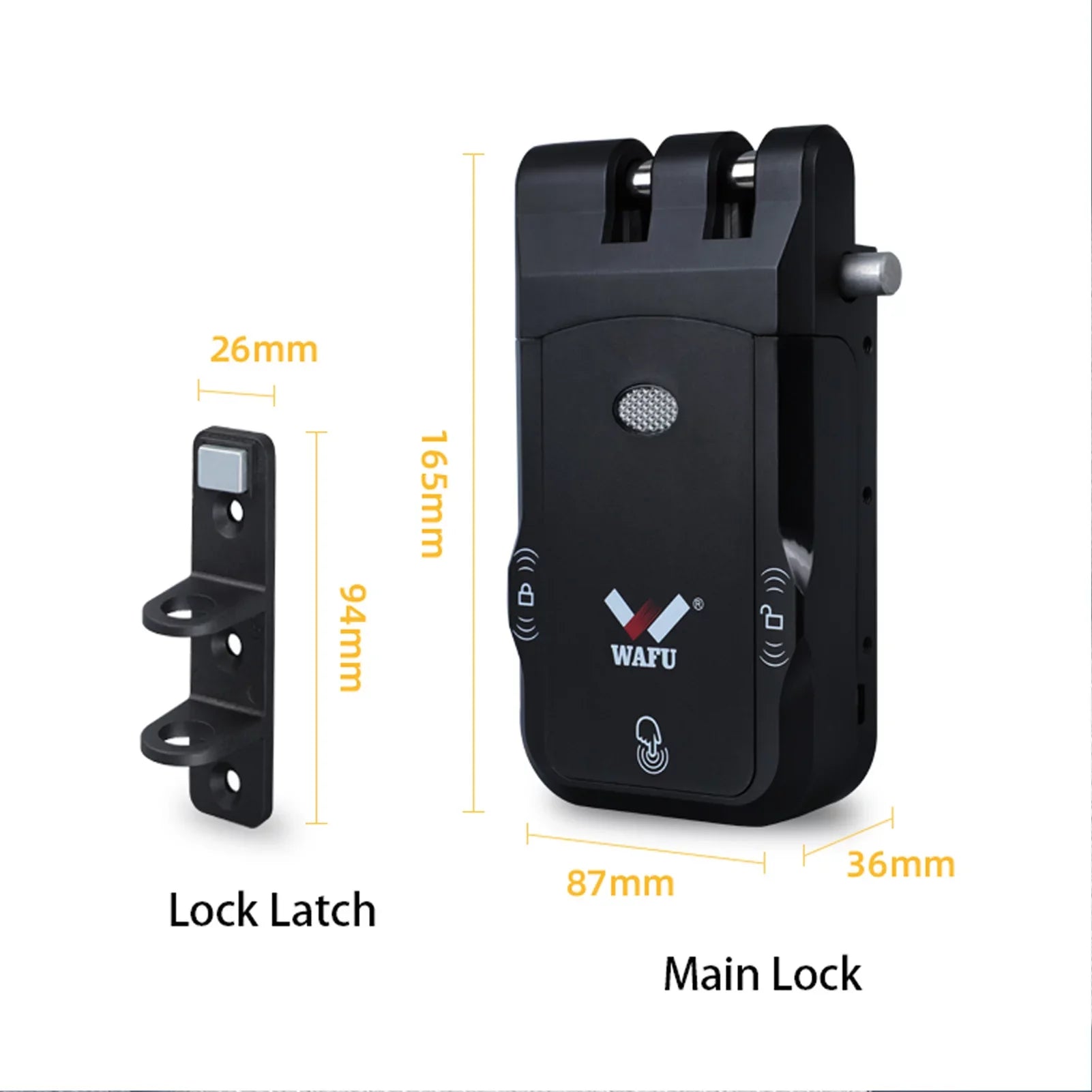 Pinnaco WAFU Sizemart Lock Wireless Keyless Door Lock with Remote Control