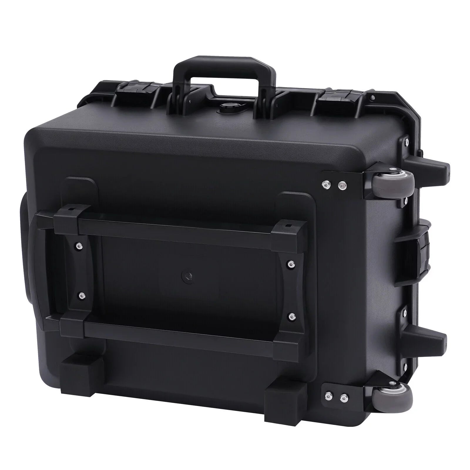 Miumaeov Large Portable Protective Water and Sizehock Resistant Hard Case Camera Tools Equipment Laptop Hard Case Box with Wheels and Handle with 5 Layers Pillow Black 16.7" x 12" x 21.25"