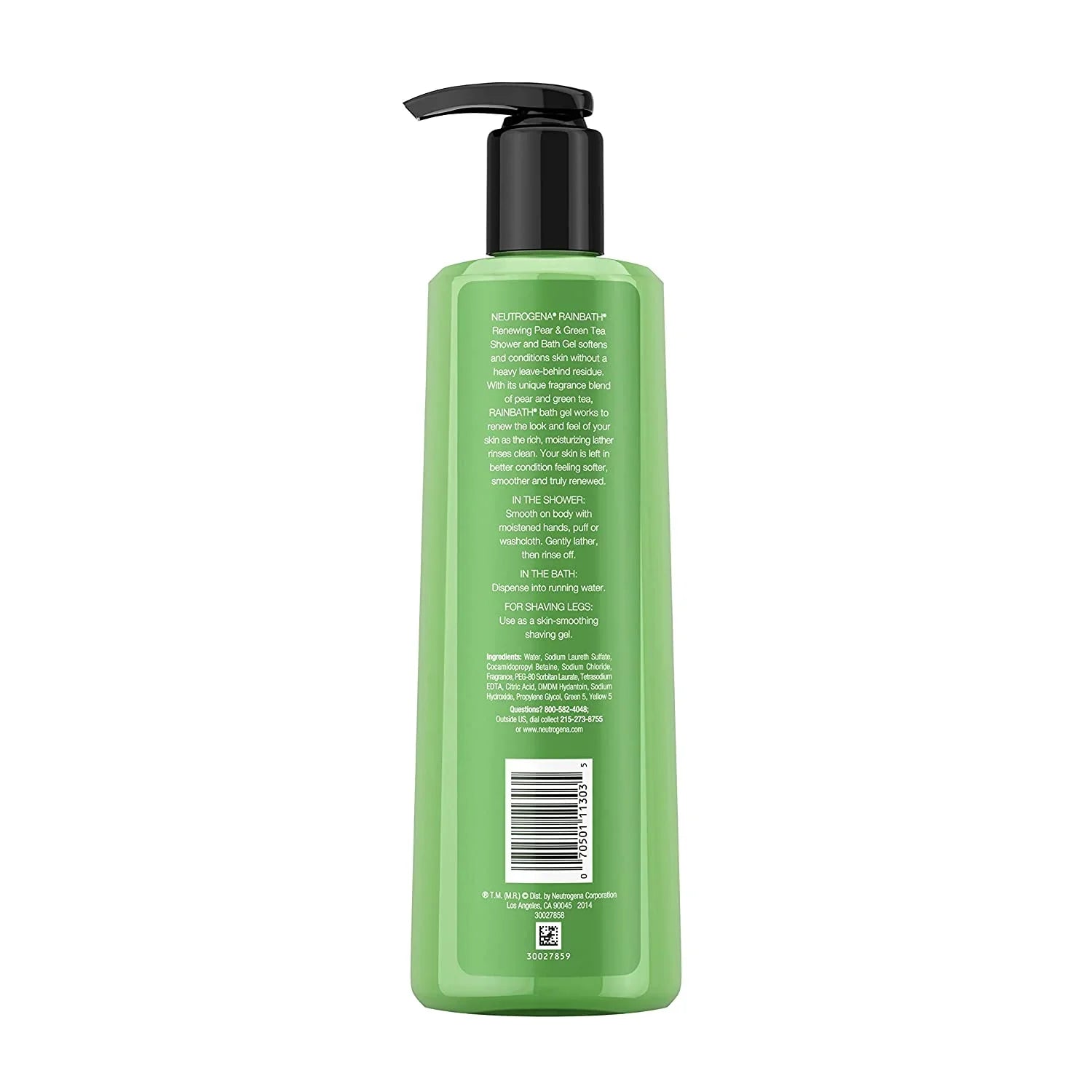3 Pack Neutrogena Rainbath Pear and Green Tea Sizehower and Bath Gel 16 Ounce