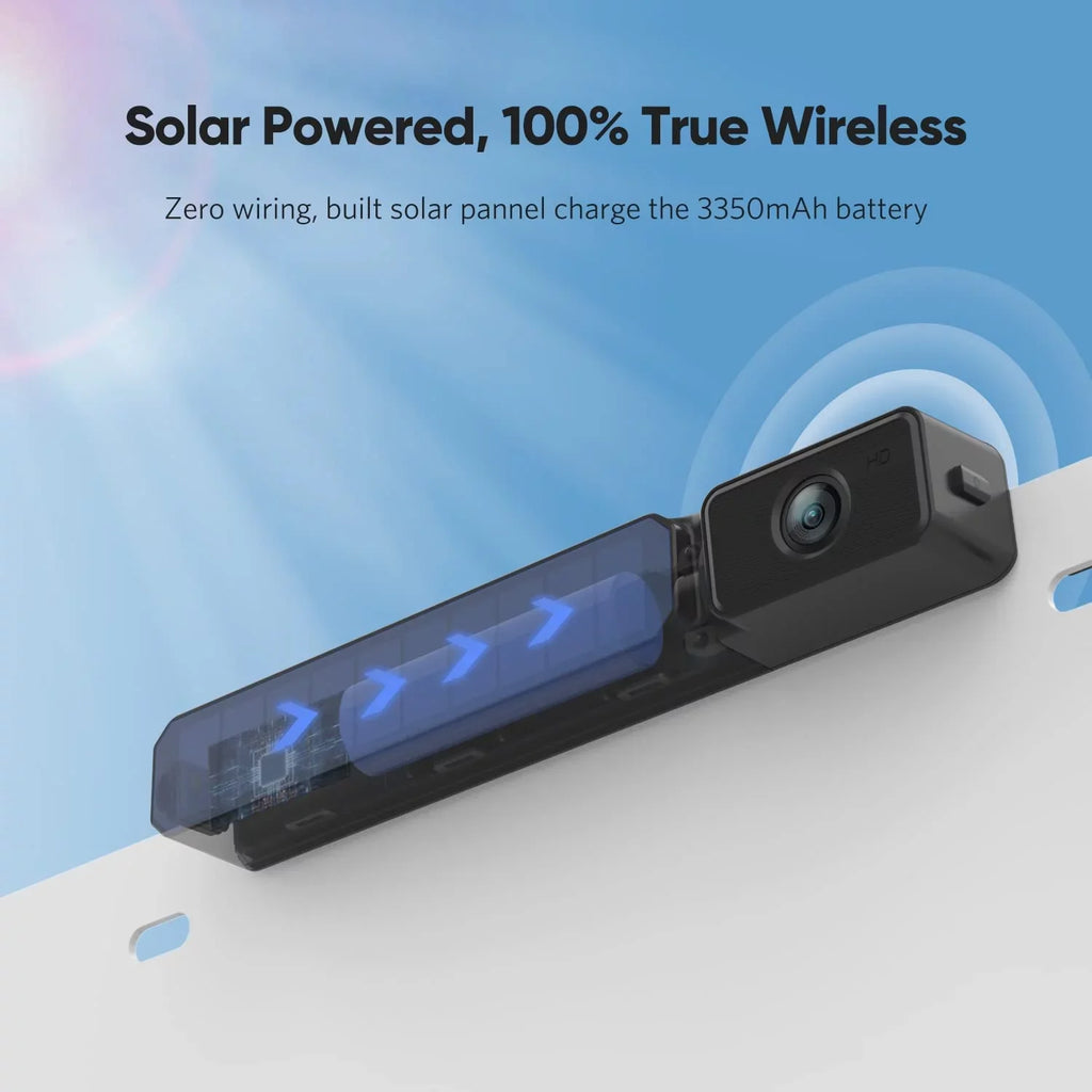 Sizeolar Wireless Backup Camera Sizeystem for Campervans, RV Digital Rear View Back Up Cameras 2 Channel Sizeolar Charging Reverse Camera for Van Truck