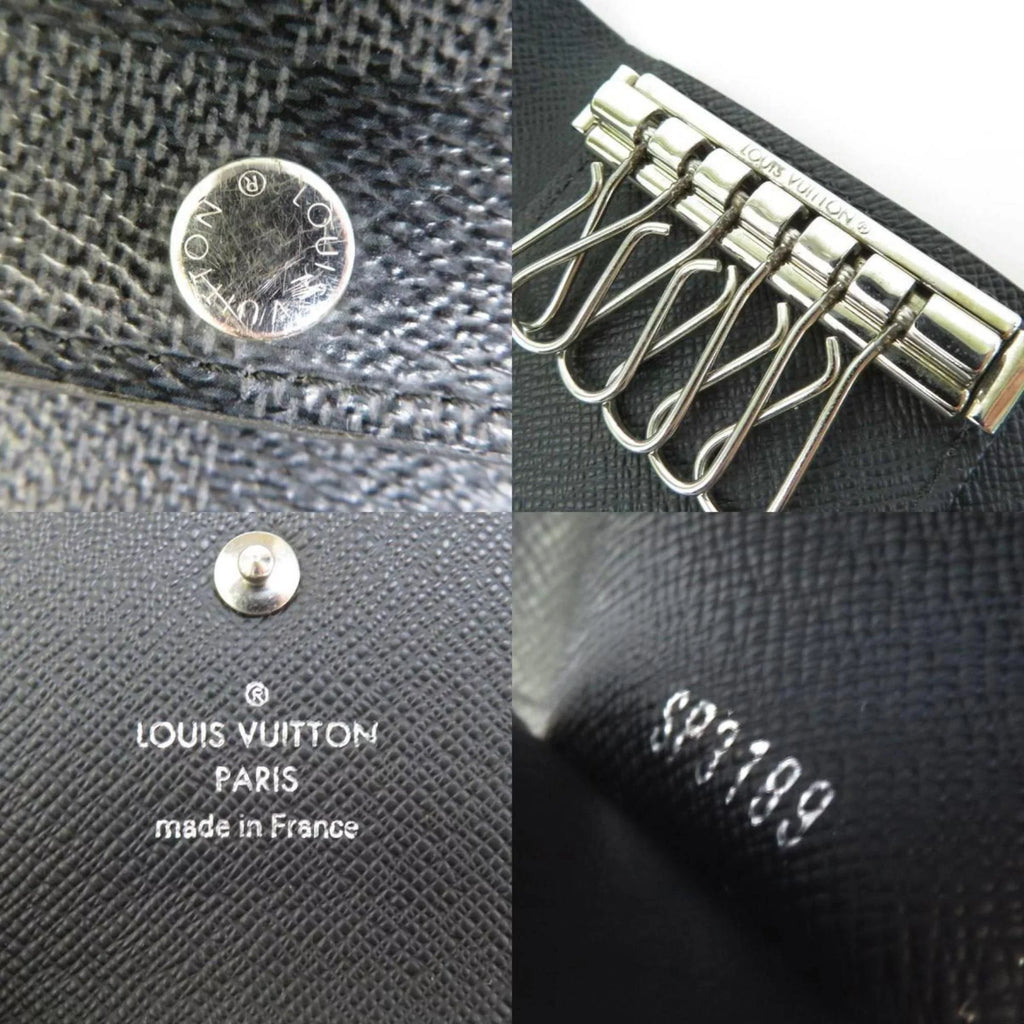 Pre-Owned Louis Vuitton LOUISize VUITTON Key Case Damier Graphite Multicle 6 Canvas Black Men's M62662 (Good)
