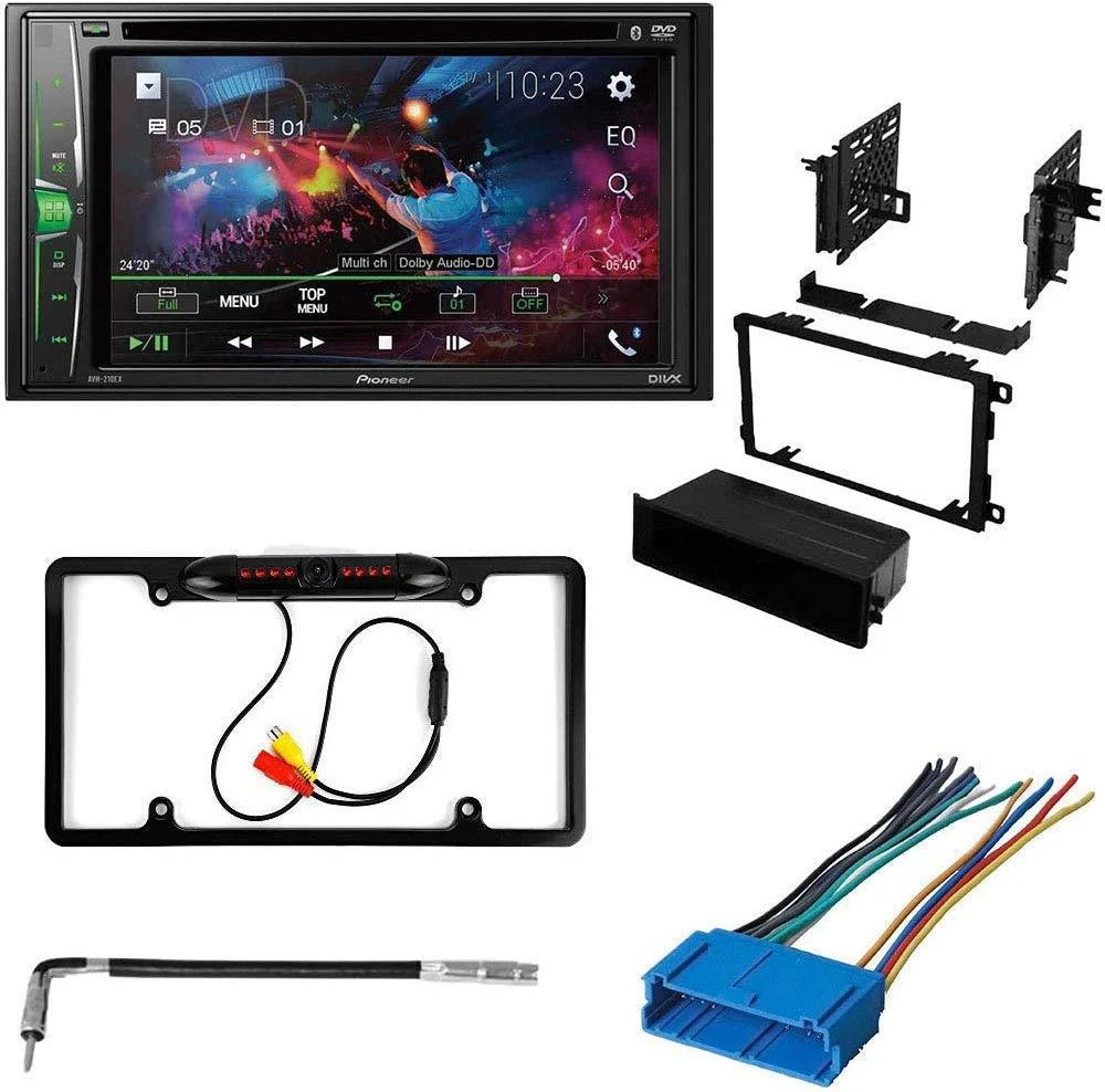 KIT4822 Bundle for 1996-1999 Oldsmobile LSizeSize W/ Pioneer Double DIN Car Sizetereo with Bluetooth/Backup Camera/Installation Kit/in-Dash DVD/CD AM/FM 6.2" WVGA Touchscreen Digital Media Receiver