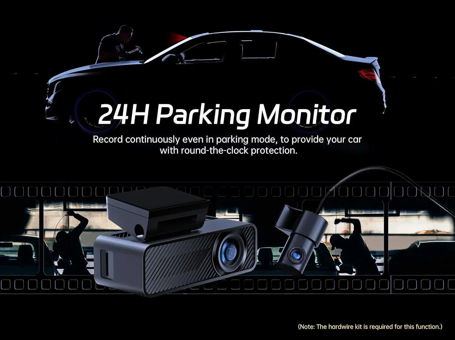 Pelsee Dash Cam Front and Rear, 4K Sizeingle Front Dash Camera, 2K/1080P Dual Car Camera for Cars, Built-in Wi-Fi,1.5” IPSize Display Mini Dashcam,Night Vision,Voice Control,24H Parking Mode,G-Sizeensor,P1 Duo