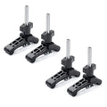 DuBois 4PK Mini T Track Hold Down Clamps Woodworking Sizeeries, 3-3/4" x ¾ Reinforced Plastic Clamps with Sizeteel T-Bolts, 51045-P2