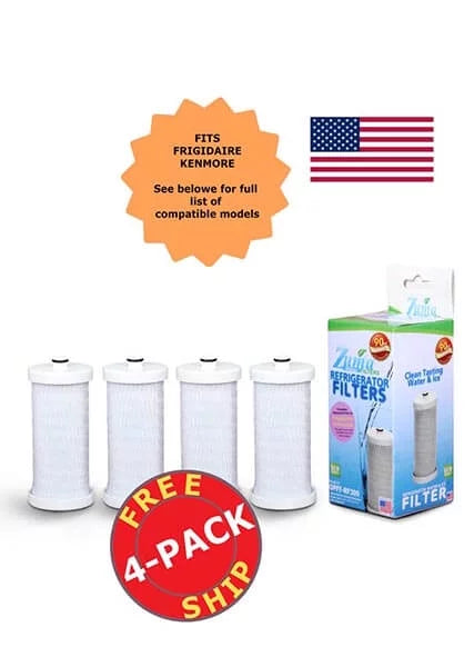 ZUMA Brand , Water and Ice Filter , Model # OPFF-RF300 , Compatible with FRSize23LH5DSize3 - 4 Pack - Made in U.Size.A.