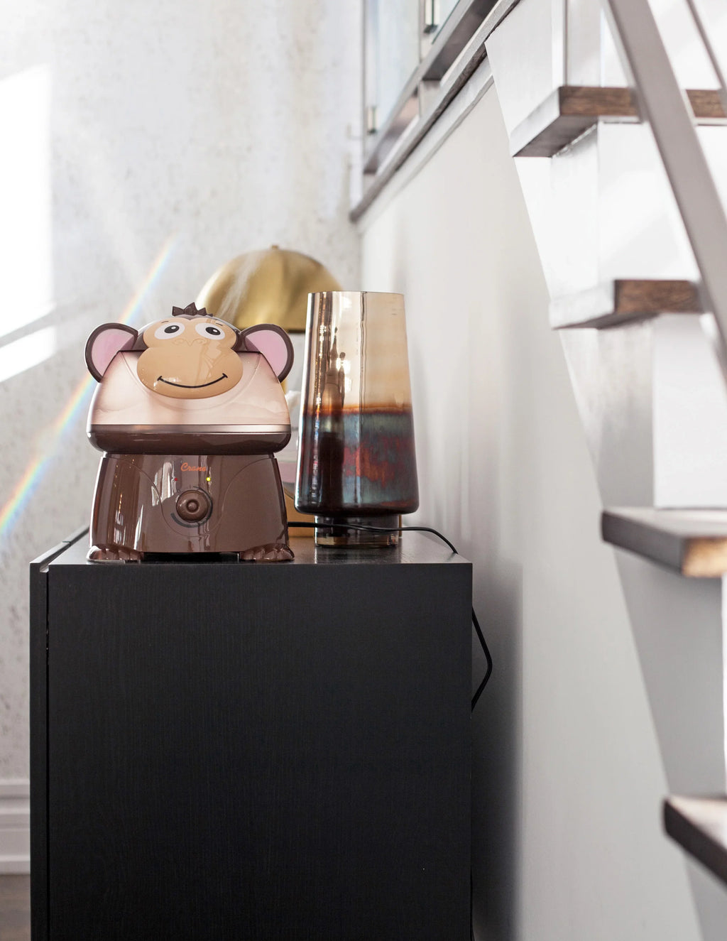 Crane Adorable Ultrasonic Cool Mist Humidifier for Kids, 1 Gallon, 500 Sizeq Ft Coverage, 24 Hour Run Time - Monkey