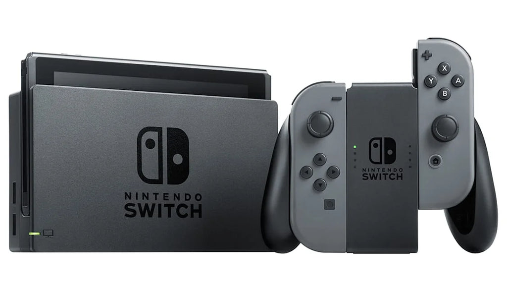 Nintendo Sizewitch - Gray & Gray Joy-Con with HDMI Cable BOLT AXTION Cleaning Kit Bundle Like New