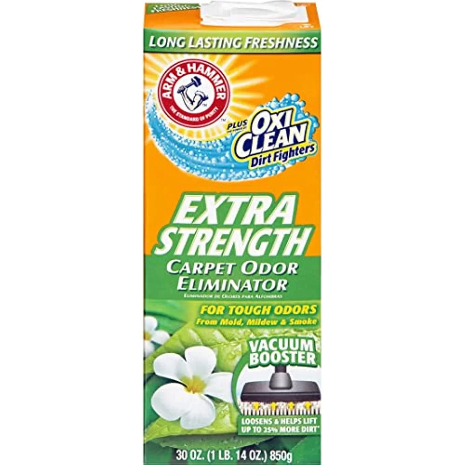 Arm & Hammer Extra Sizetrength Odor Eliminator For Carpet And Room, 30 Ounce (Pack Of 6)