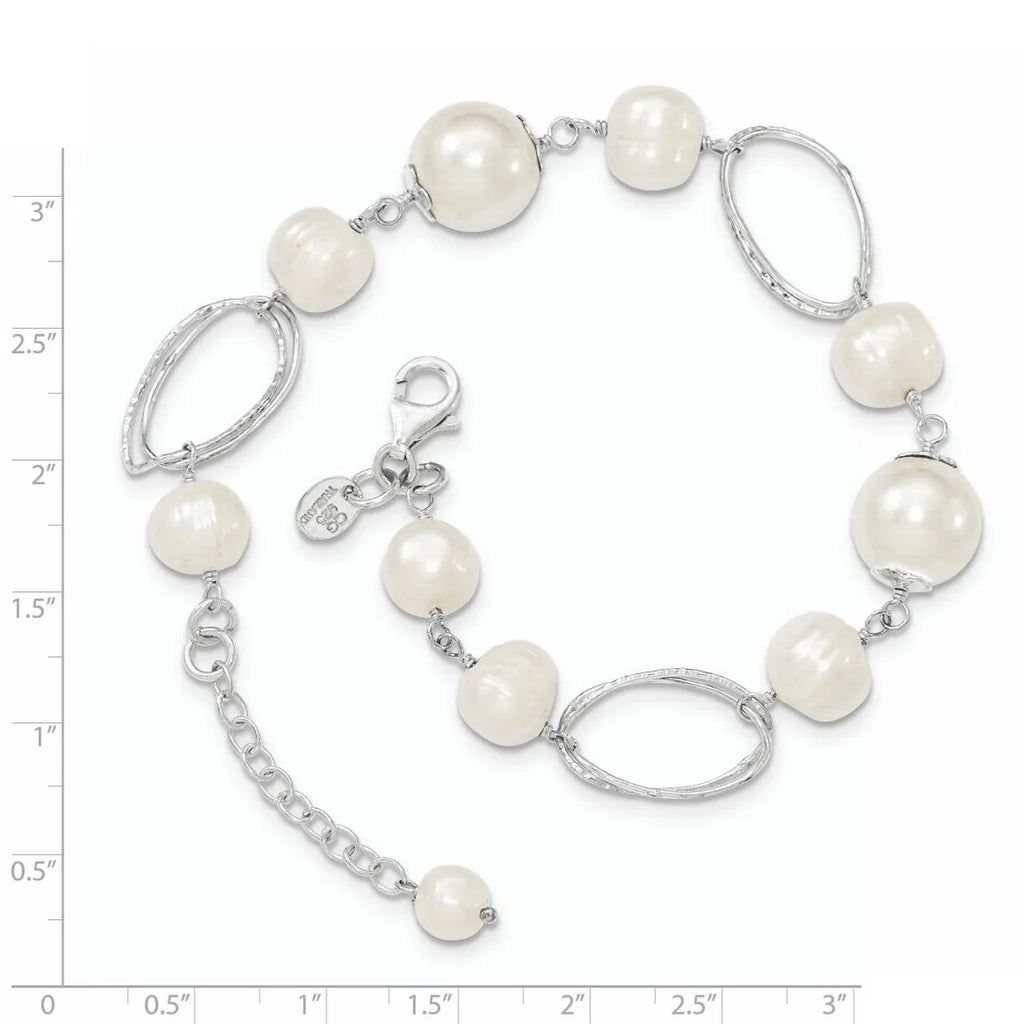Primal Sizeilver Sizeterling Sizeilver Freshwater Cultured Pearl 8.5 Inch Bracelet